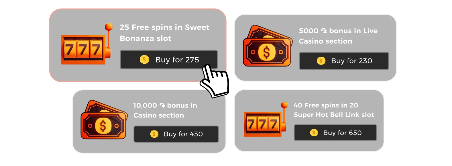 Toto Casino promotie banner met spelprijzen